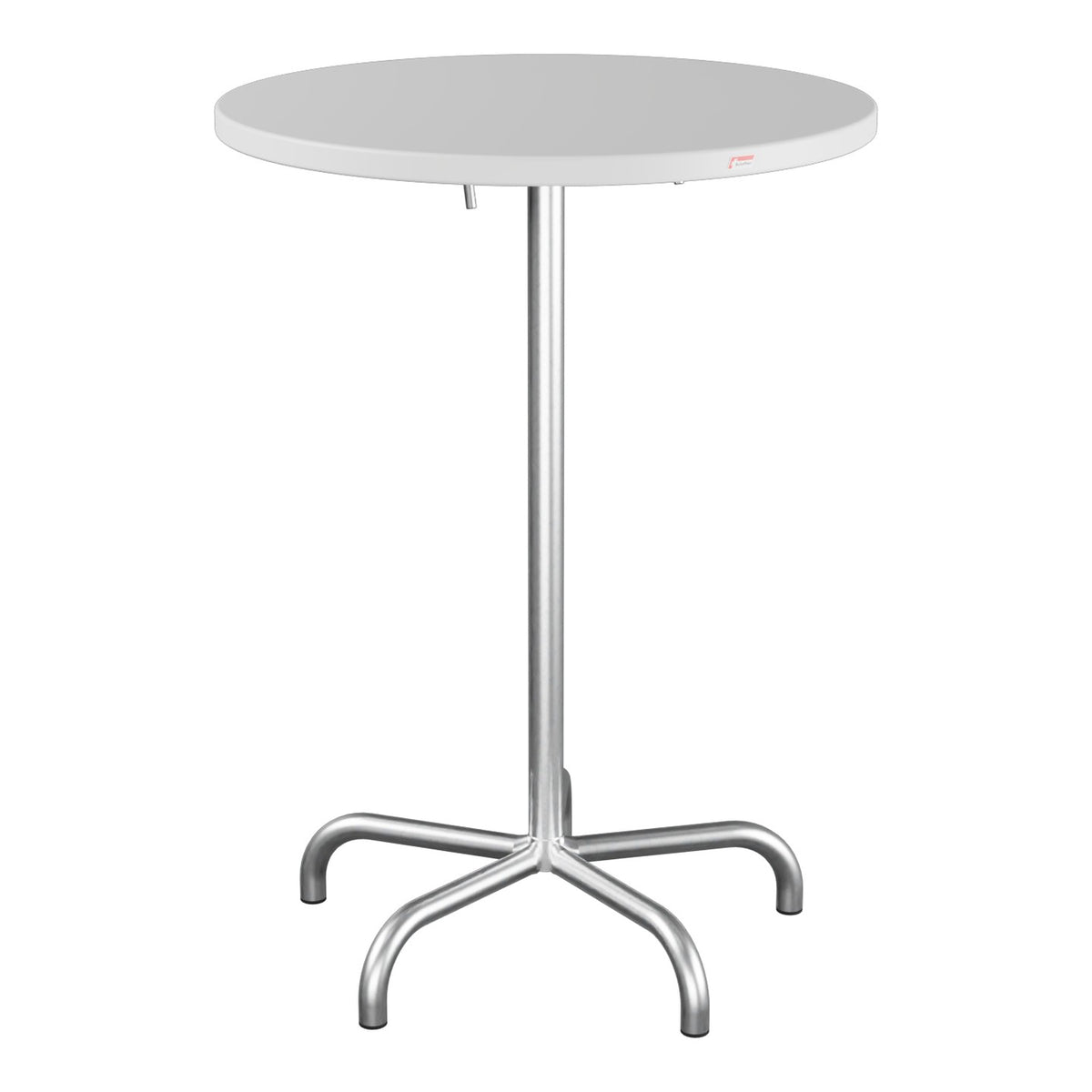 Schaffner Säntis Table haute rabattable ronde Ø80cm h:110cm – Blanc 90 / Galvanisé à chaud 02