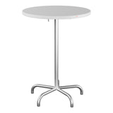 Schaffner Säntis Table haute rabattable ronde Ø80cm h:110cm – Blanc 90 / Galvanisé à chaud 02
