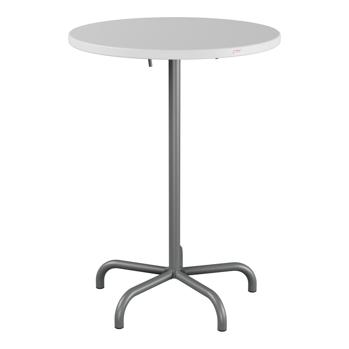 Schaffner Säntis Table haute rabattable ronde Ø80cm h:110cm – Blanc 90 / Graphite 73