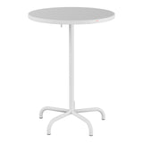 Schaffner Säntis Table haute rabattable ronde Ø80cm h:110cm – Blanc 90 / Blanc 90
