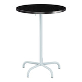 Schaffner Säntis Table haute rabattable ronde Ø80cm h:110cm – Noir 91 / Bleu Pastel 51