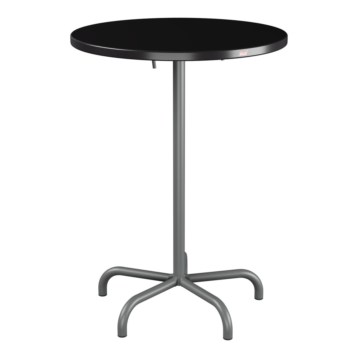 Schaffner Säntis Table haute rabattable ronde Ø80cm h:110cm – Noir 91 / Graphite 73