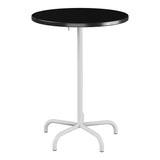 Schaffner Säntis Table haute rabattable ronde Ø80cm h:110cm – Noir 91 / Gris Argent 78