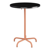 Schaffner Säntis Table haute rabattable ronde Ø80cm h:110cm – Noir 91 / Terracotta 84