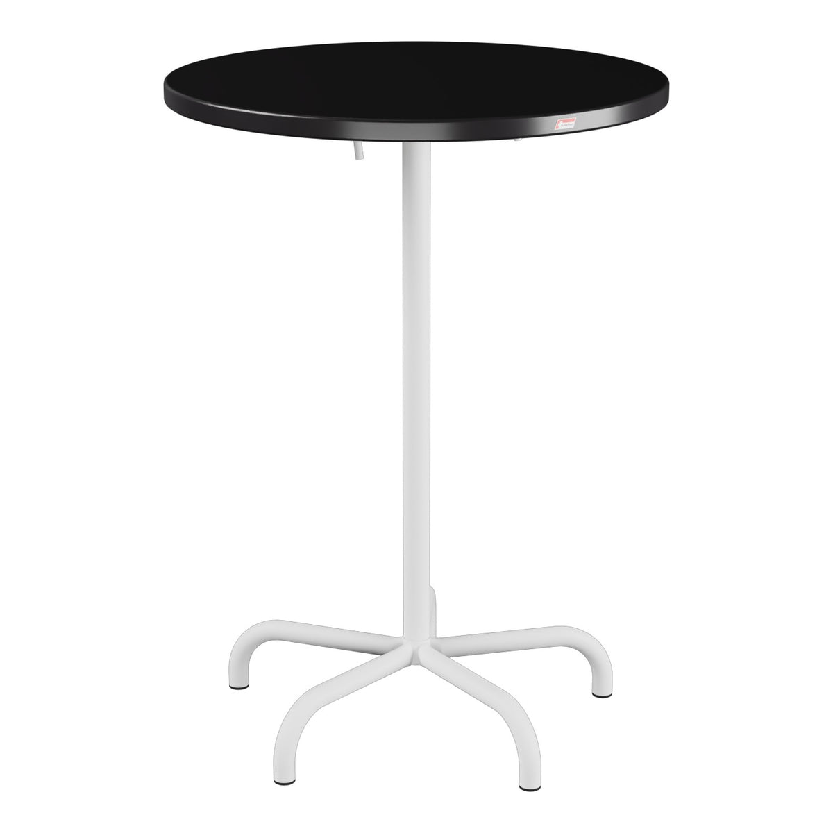Schaffner Säntis Table haute rabattable ronde Ø80cm h:110cm – Noir 91 / Blanc 90