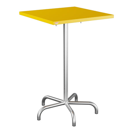 Schaffner Säntis Table haute rabattable 70x70cm h:110cm – Jaune 11 / Galvanisé à chaud 02
