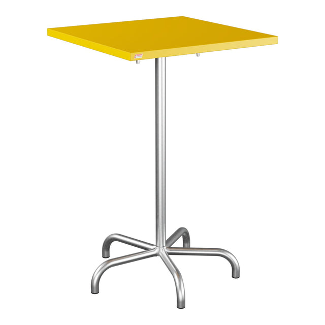 Schaffner Säntis Table haute rabattable 70x70cm h:110cm – Jaune 11 / Galvanisé à chaud 02