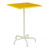 Schaffner Säntis Table haute rabattable 70x70cm h:110cm – Jaune 11 / Vert Pastel 64