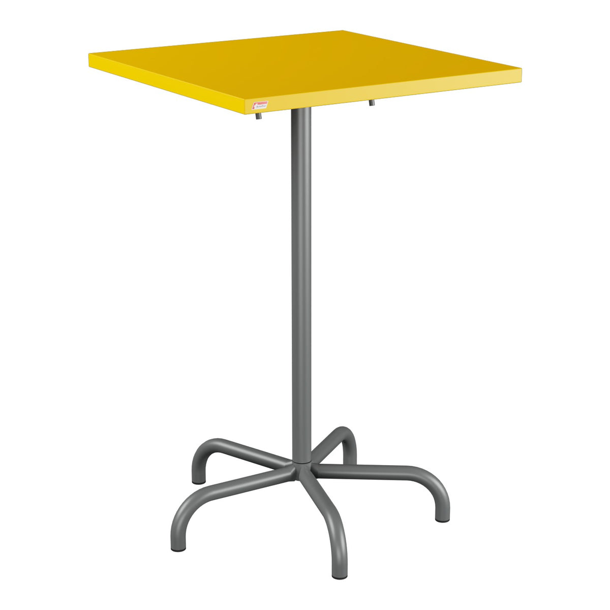 Schaffner Säntis Table haute rabattable 70x70cm h:110cm – Jaune 11 / Graphite 73