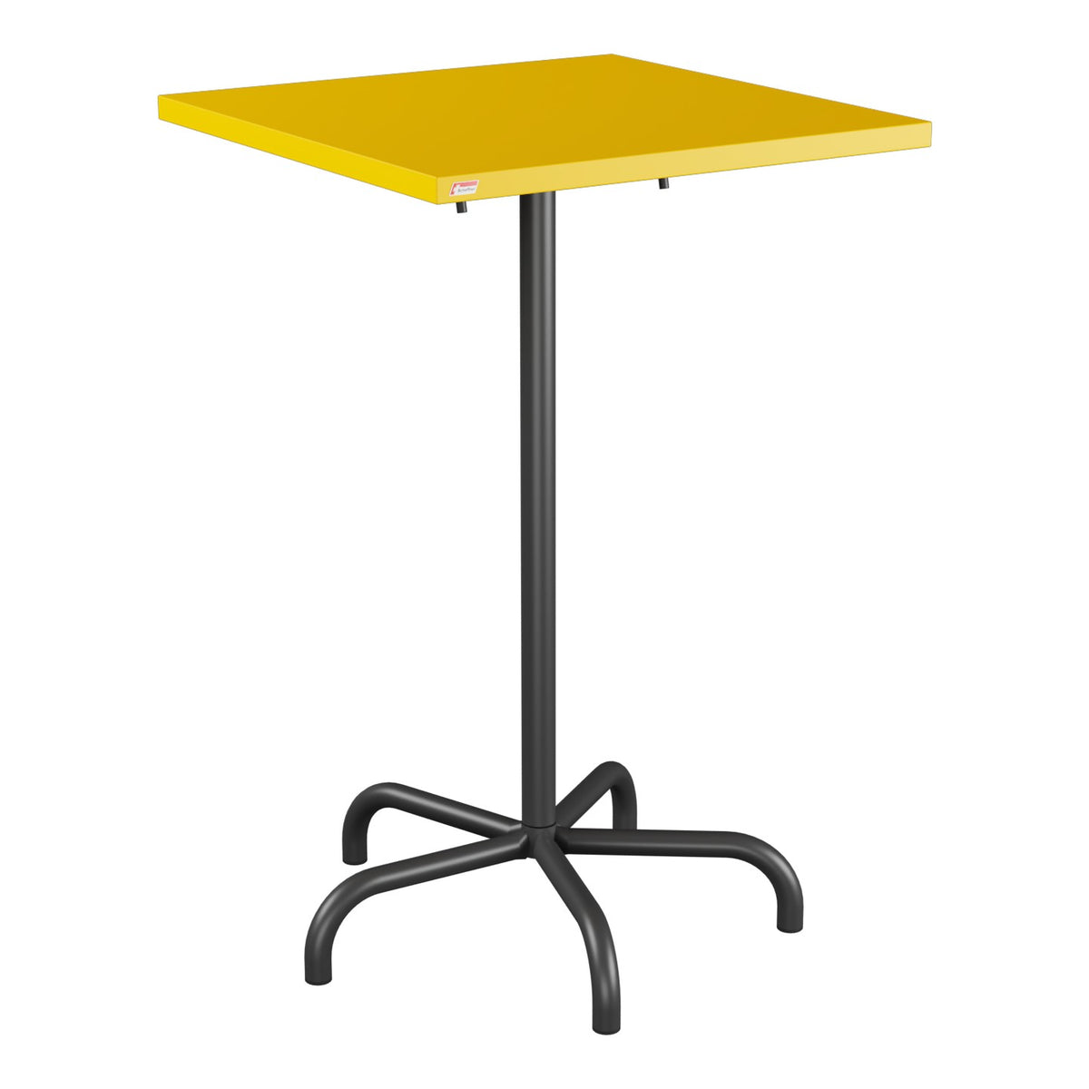 Schaffner Säntis Table haute rabattable 70x70cm h:110cm – Jaune 11 / Anthracite 77