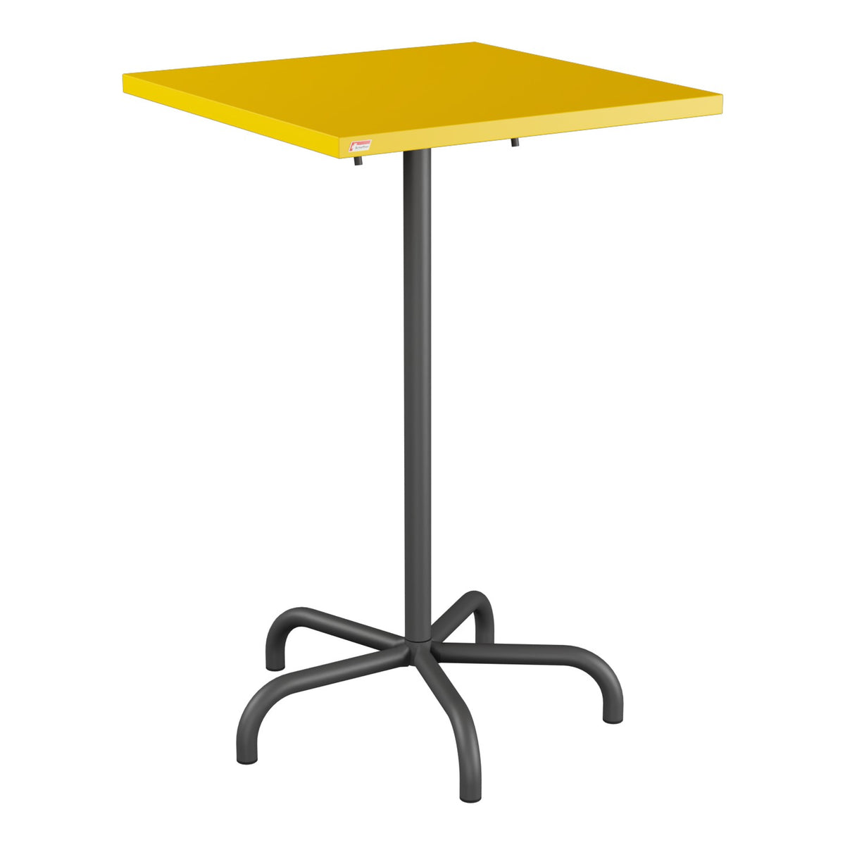 Schaffner Säntis Table haute rabattable 70x70cm h:110cm – Jaune 11 / Noir 91