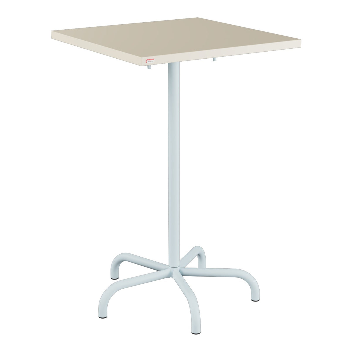 Schaffner Säntis Table haute rabattable 70x70cm h:110cm – Sable Pastel 15 / Bleu Pastel 51