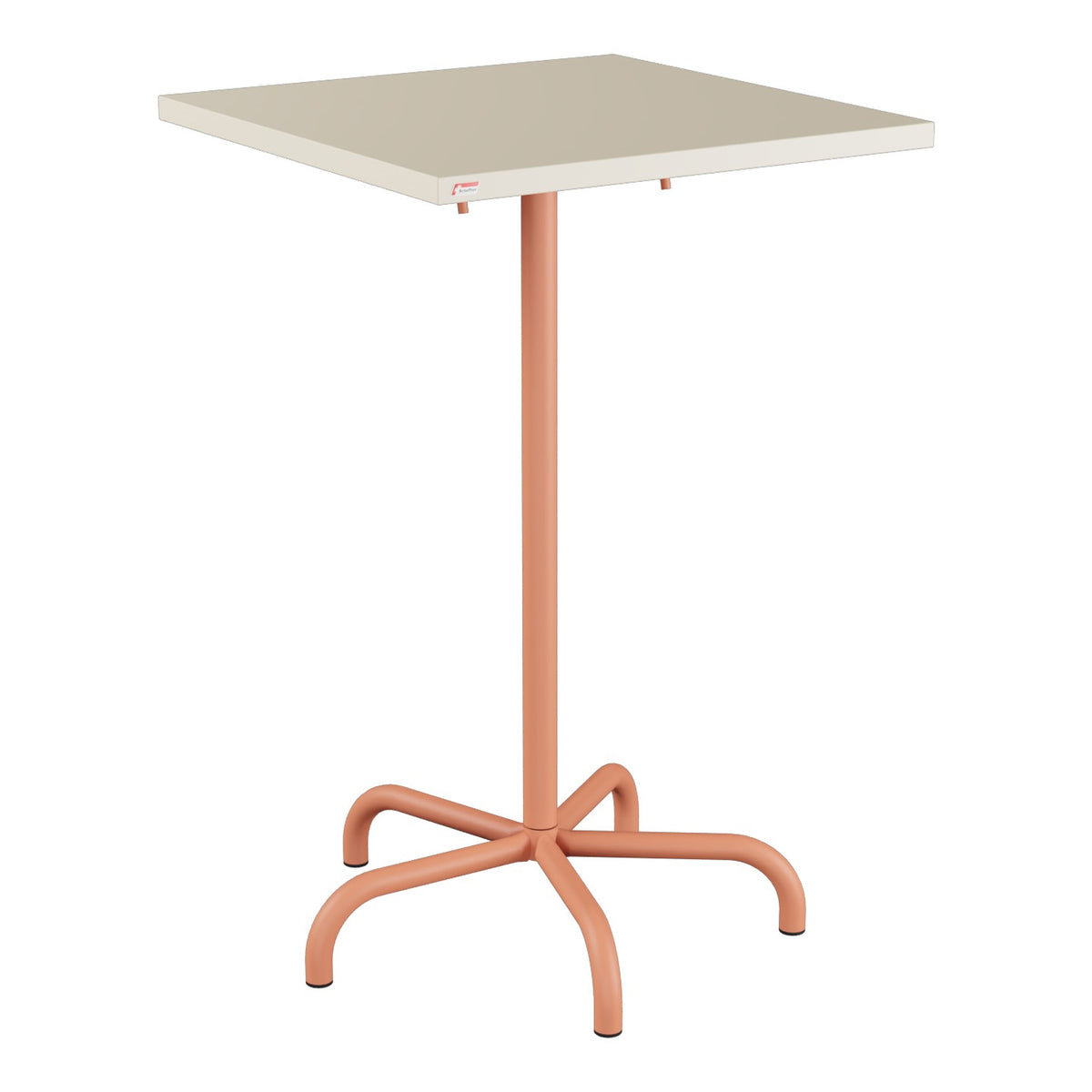 Schaffner Säntis Table haute rabattable 70x70cm h:110cm – Sable Pastel 15 / Terracotta 84