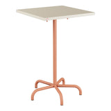 Schaffner Säntis Table haute rabattable 70x70cm h:110cm – Sable Pastel 15 / Terracotta 84