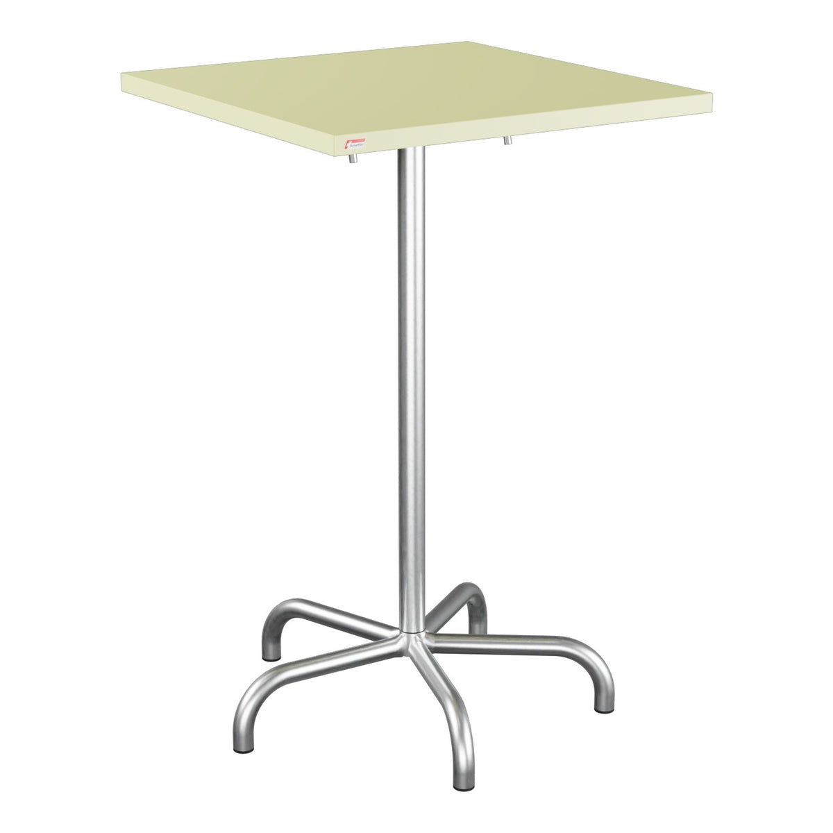 Schaffner Säntis Table haute rabattable 70x70cm h:110cm – Jaune Buis 18 / Galvanisé à chaud 02