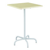Schaffner Säntis Table haute rabattable 70x70cm h:110cm – Jaune Buis 18 / Bleu Pastel 51