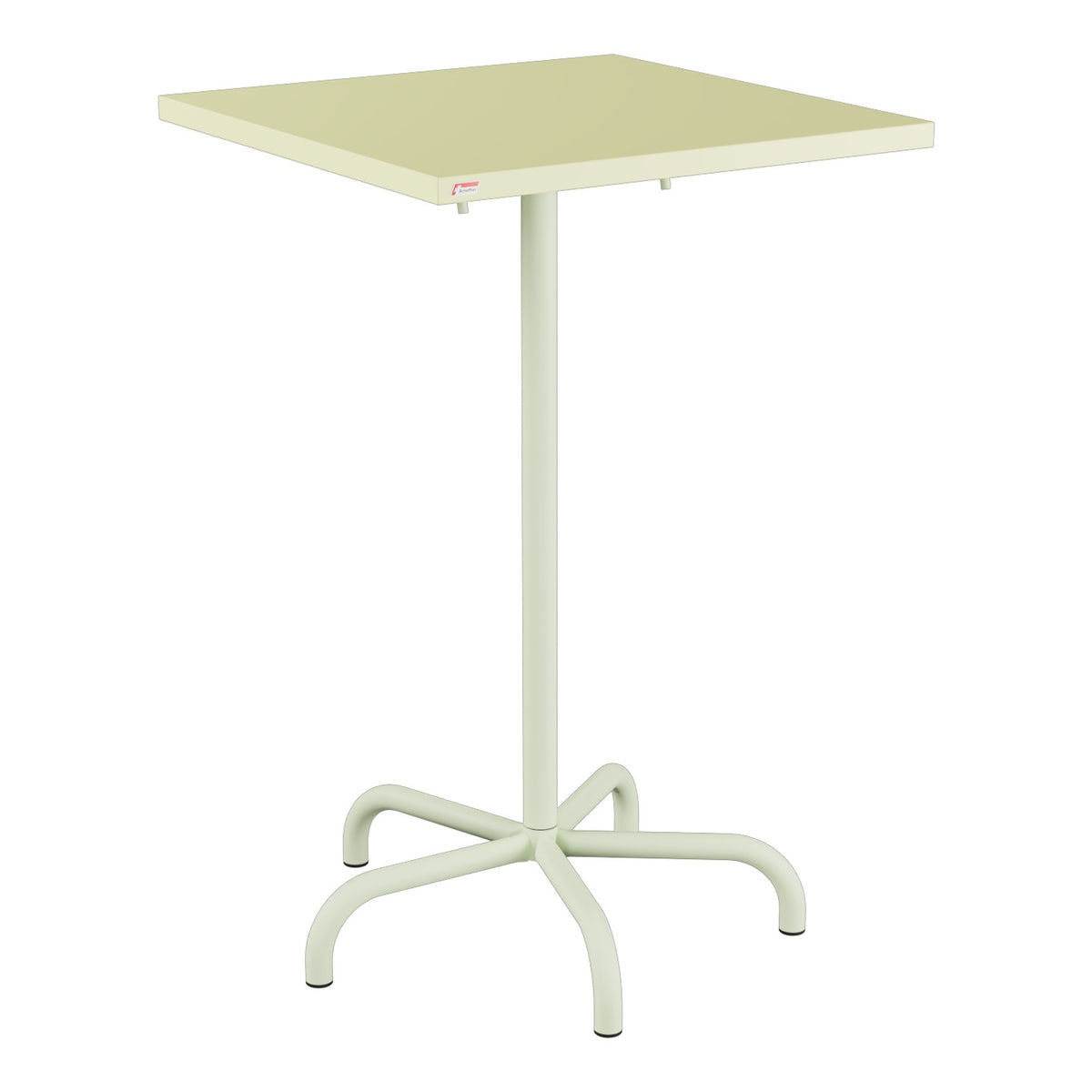 Schaffner Säntis Table haute rabattable 70x70cm h:110cm – Jaune Buis 18 / Vert Pastel 64