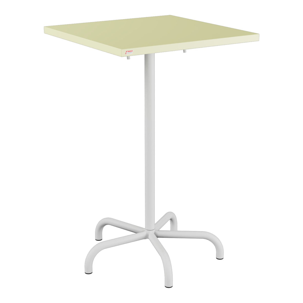 Schaffner Säntis Table haute rabattable 70x70cm h:110cm – Jaune Buis 18 / Gris Argent 78