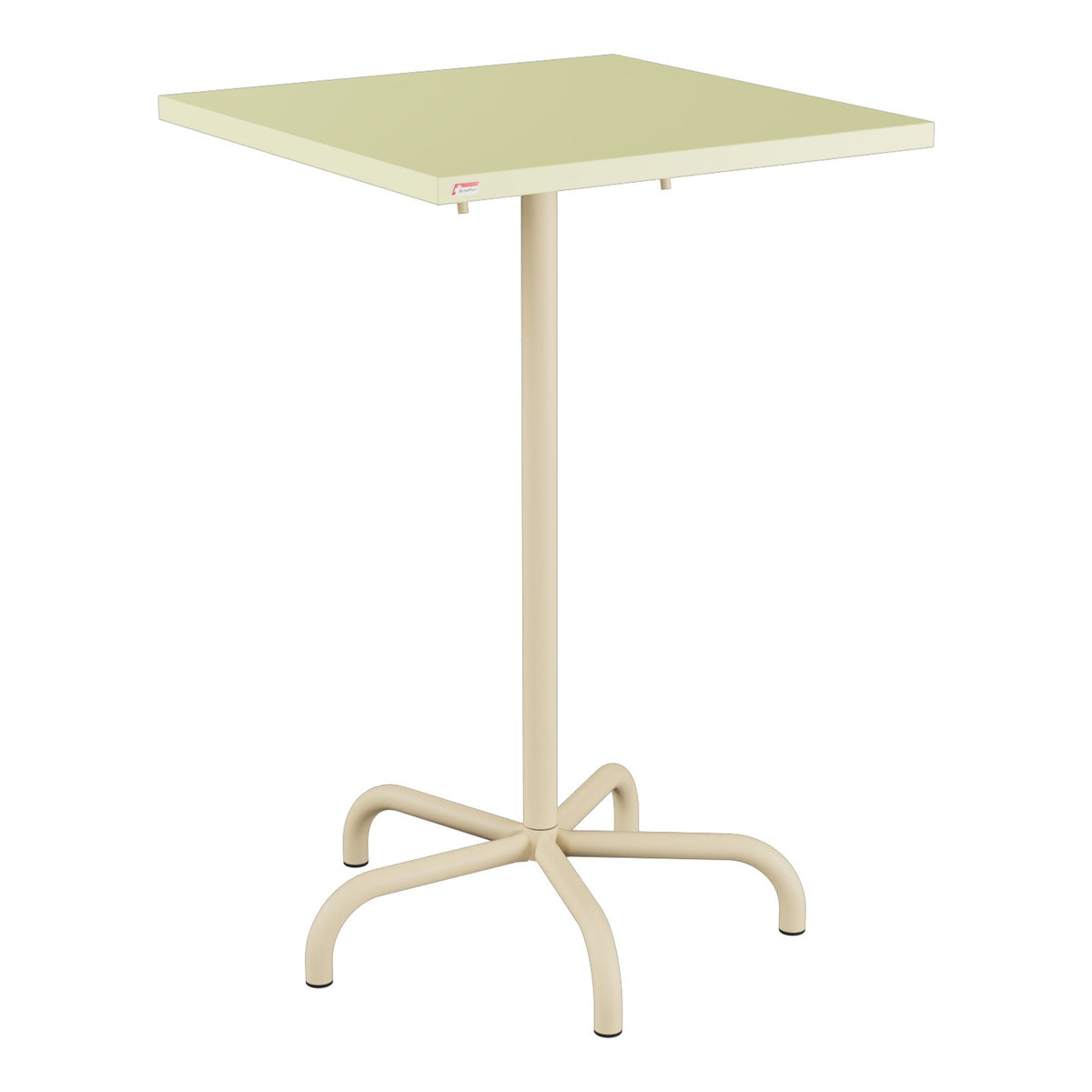 Schaffner Säntis Table haute rabattable 70x70cm h:110cm – Jaune Buis 18 / Marron Pastel 83