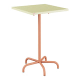 Schaffner Säntis Table haute rabattable 70x70cm h:110cm – Jaune Buis 18 / Terracotta 84