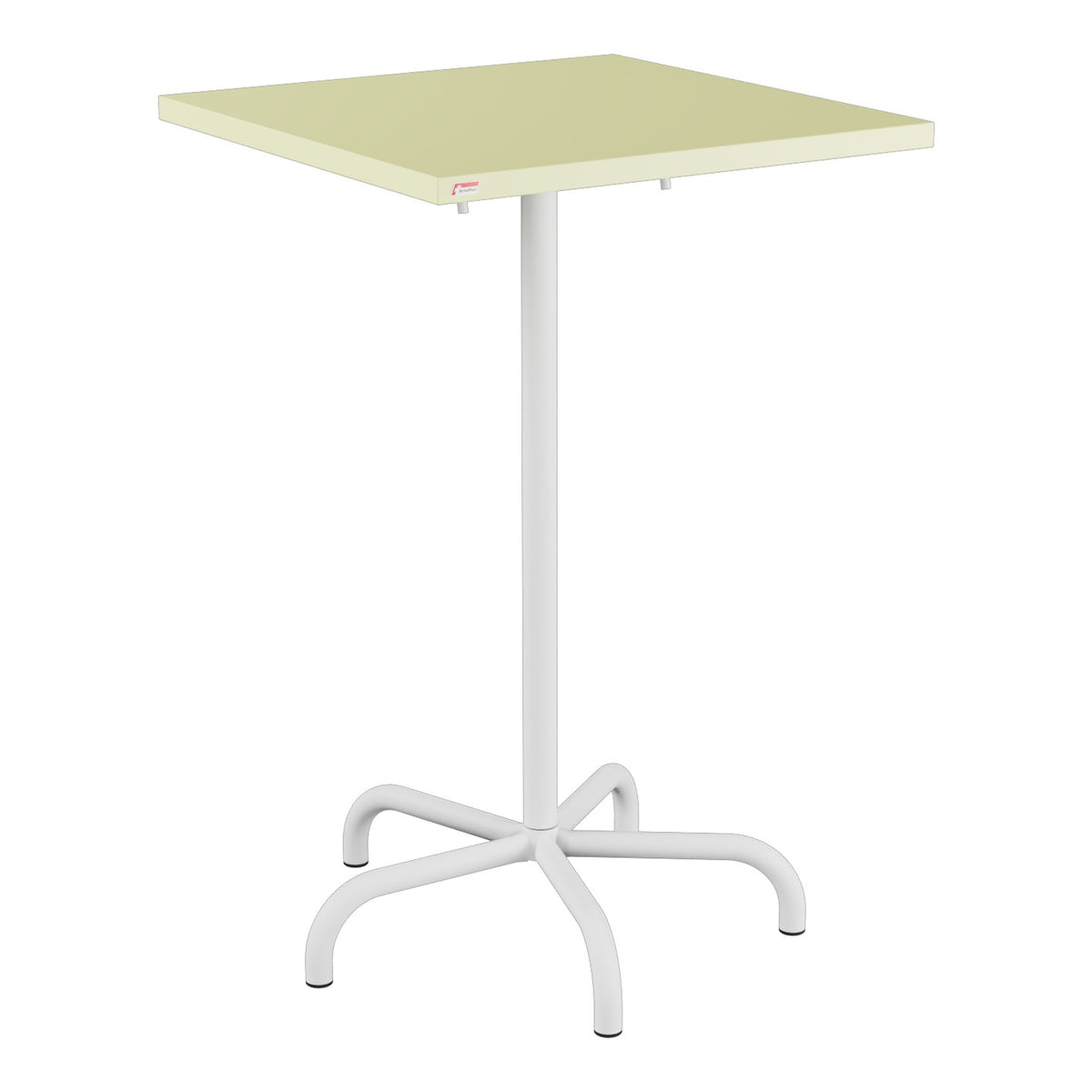 Schaffner Säntis Table haute rabattable 70x70cm h:110cm – Jaune Buis 18 / Blanc 90