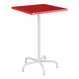 Schaffner Säntis Table haute rabattable 70x70cm h:110cm – Rouge 30 / Blanc 90