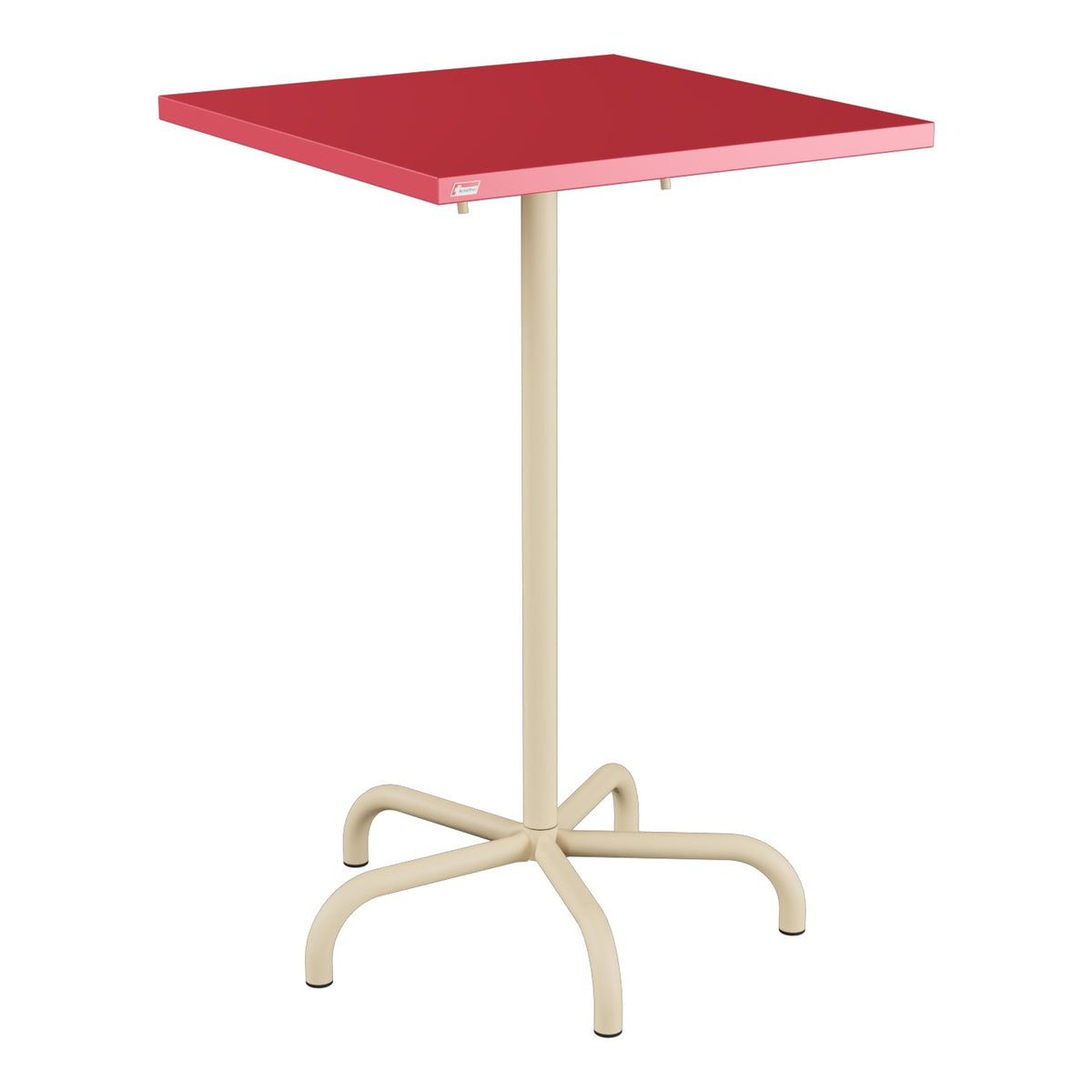 Schaffner Säntis Table haute rabattable 70x70cm h:110cm – Rouge Érable 33 / Marron Pastel 83