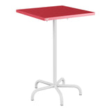 Schaffner Säntis Table haute rabattable 70x70cm h:110cm – Rouge Érable 33 / Blanc 90