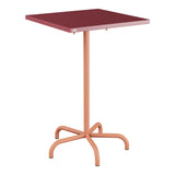 Schaffner Säntis Table haute rabattable 70x70cm h:110cm – Bordeaux 38 / Terracotta 84