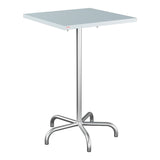Schaffner Säntis Table haute rabattable 70x70cm h:110cm – Bleu Pastel 51 / Galvanisé à chaud 02