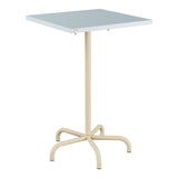 Schaffner Säntis Table haute rabattable 70x70cm h:110cm – Bleu Pastel 51 / Marron Pastel 83