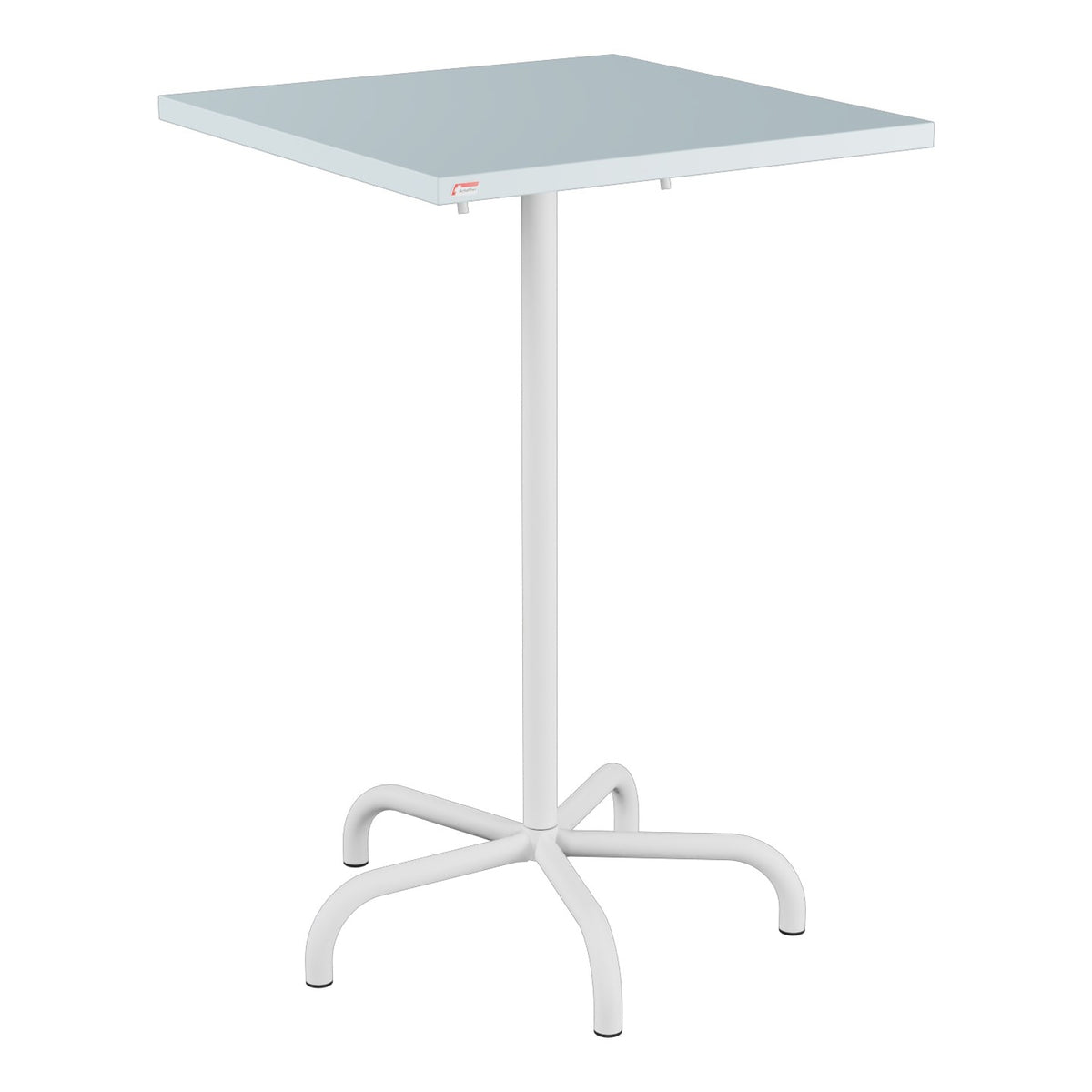 Schaffner Säntis Table haute rabattable 70x70cm h:110cm – Bleu Pastel 51 / Blanc 90