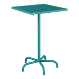 Schaffner Säntis Table haute rabattable 70x70cm h:110cm – Bleu Kali 56 / Bleu Kali 56