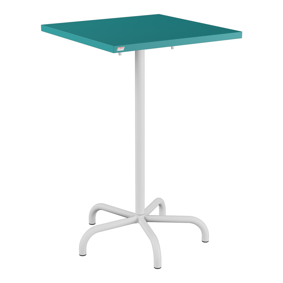 Schaffner Säntis Table haute rabattable 70x70cm h:110cm – Bleu Kali 56 / Gris Argent 78