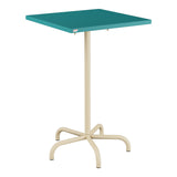 Schaffner Säntis Table haute rabattable 70x70cm h:110cm – Bleu Kali 56 / Marron Pastel 83