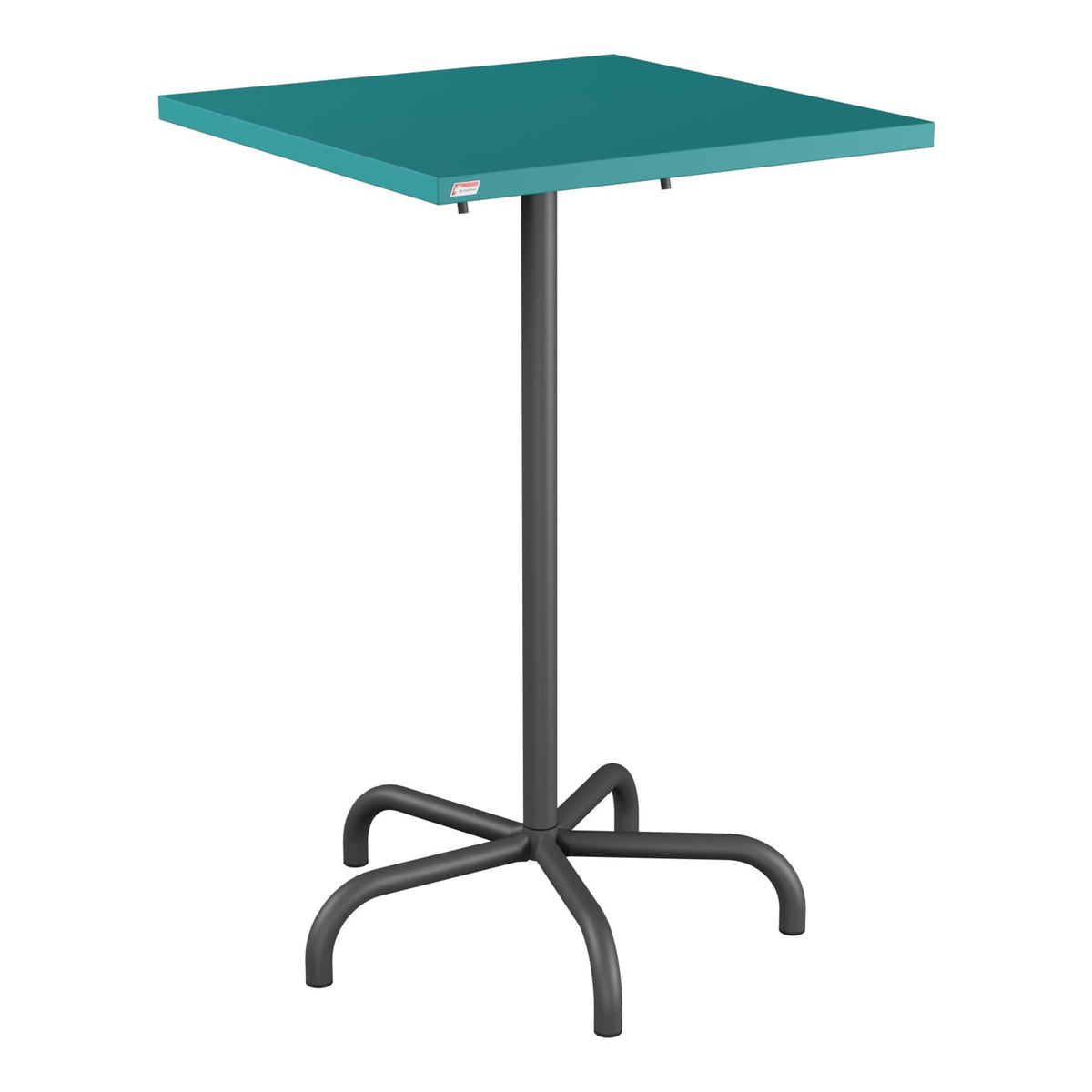 Schaffner Säntis Table haute rabattable 70x70cm h:110cm – Bleu Kali 56 / Noir 91