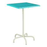 Schaffner Säntis Table haute rabattable 70x70cm h:110cm – Turquoise 58 / Vert Pastel 64
