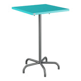 Schaffner Säntis Table haute rabattable 70x70cm h:110cm – Turquoise 58 / Graphite 73