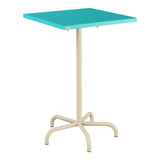 Schaffner Säntis Table haute rabattable 70x70cm h:110cm – Turquoise 58 / Marron Pastel 83