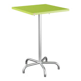 Schaffner Säntis Table haute rabattable 70x70cm h:110cm – Vert clair 63 / Galvanisé à chaud 02