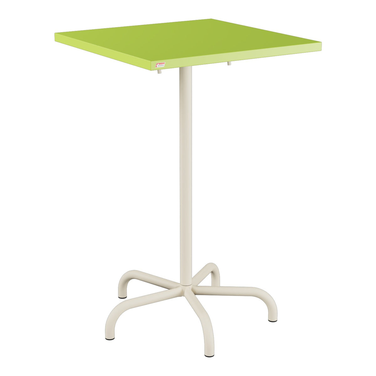 Schaffner Säntis Table haute rabattable 70x70cm h:110cm – Vert clair 63 / Sable Pastel 15