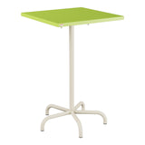 Schaffner Säntis Table haute rabattable 70x70cm h:110cm – Vert clair 63 / Sable Pastel 15