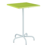 Schaffner Säntis Table haute rabattable 70x70cm h:110cm – Vert clair 63 / Bleu Pastel 51