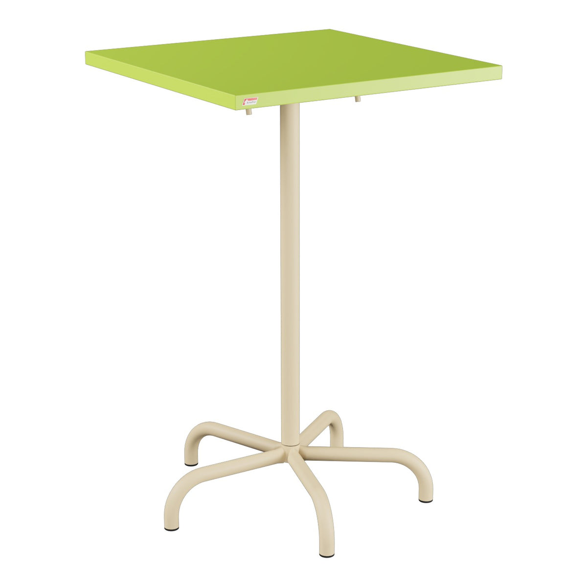 Schaffner Säntis Table haute rabattable 70x70cm h:110cm – Vert clair 63 / Marron Pastel 83