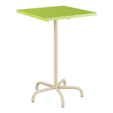 Schaffner Säntis Table haute rabattable 70x70cm h:110cm – Vert clair 63 / Marron Pastel 83