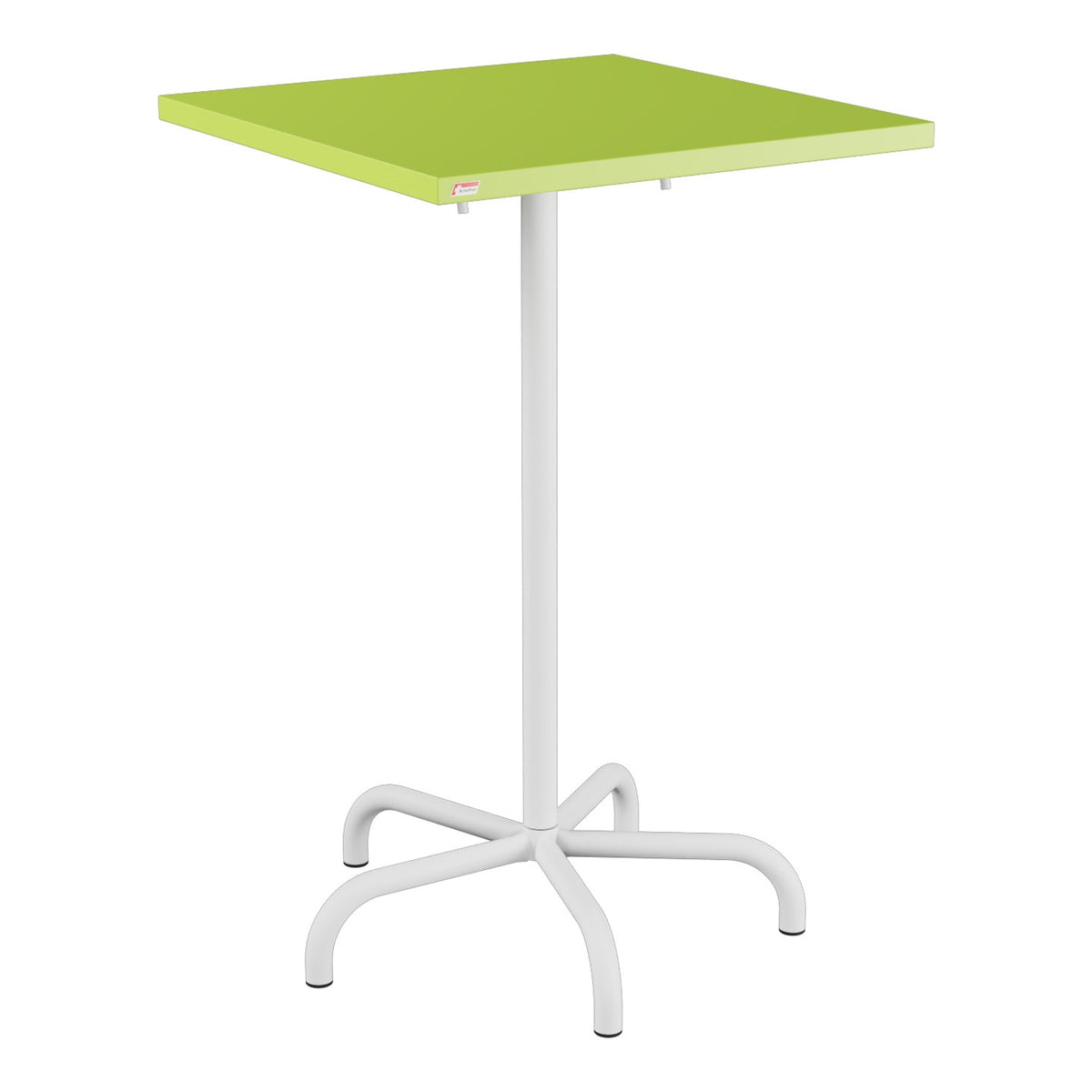 Schaffner Säntis Table haute rabattable 70x70cm h:110cm – Vert clair 63 / Blanc 90