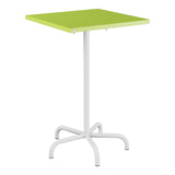 Schaffner Säntis Table haute rabattable 70x70cm h:110cm – Vert clair 63 / Blanc 90