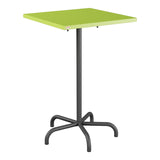 Schaffner Säntis Table haute rabattable 70x70cm h:110cm – Vert clair 63 / Noir 91