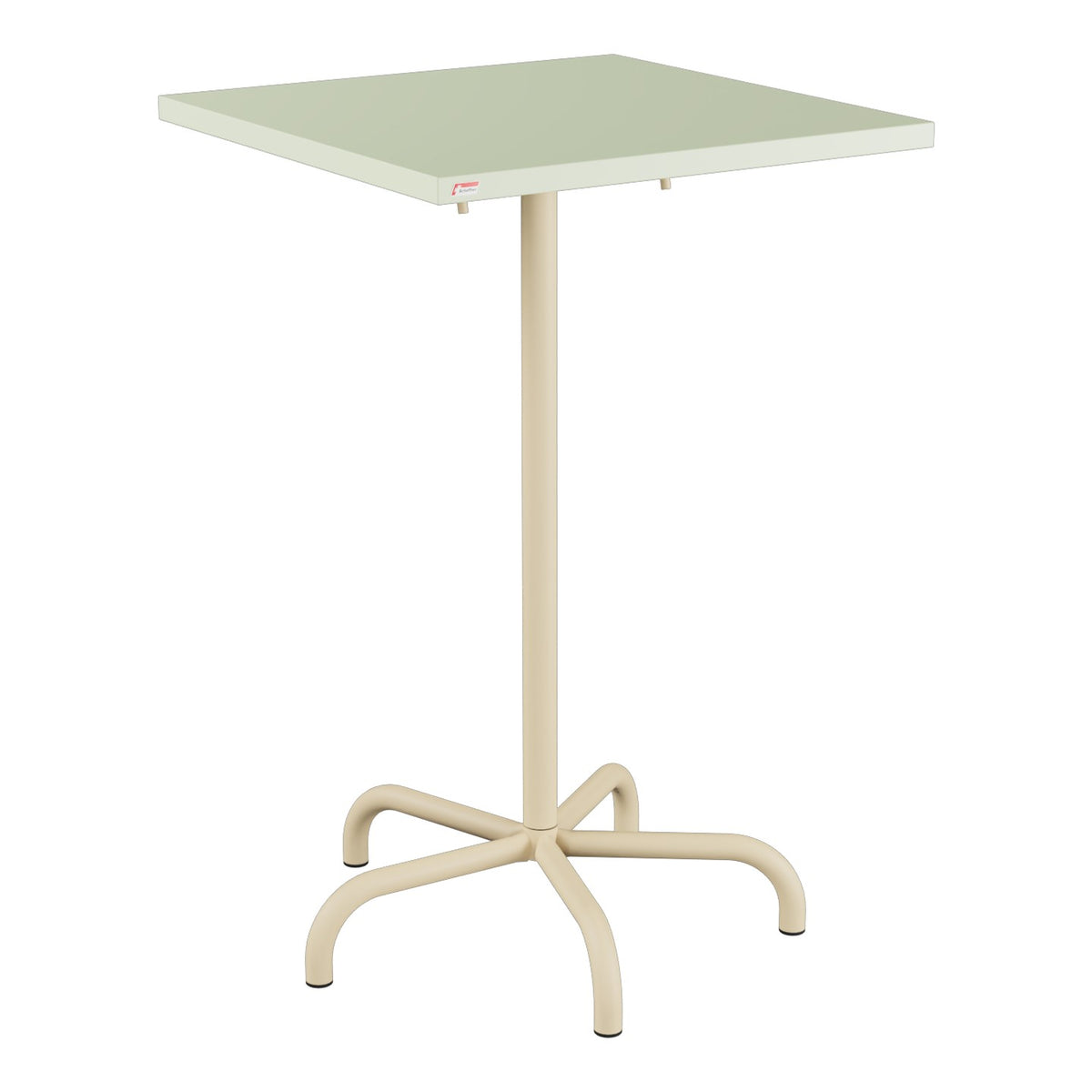 Schaffner Säntis Table haute rabattable 70x70cm h:110cm – Vert Pastel 64 / Marron Pastel 83