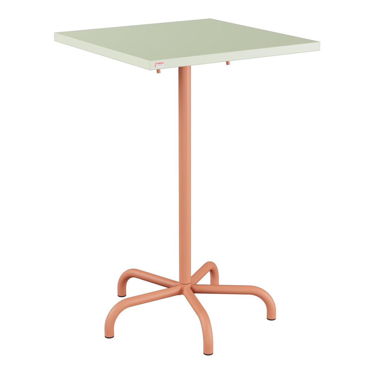 Schaffner Säntis Table haute rabattable 70x70cm h:110cm – Vert Pastel 64 / Terracotta 84
